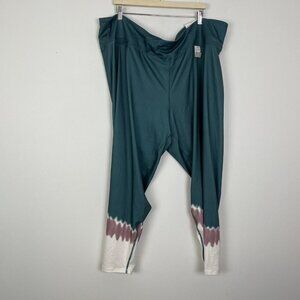 Maurice’s Woman’s Green Tie Dye Ultra High Rise Leggings Size 4x Regular NWT